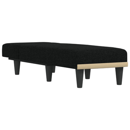 Chaise Longue Stof Zwart