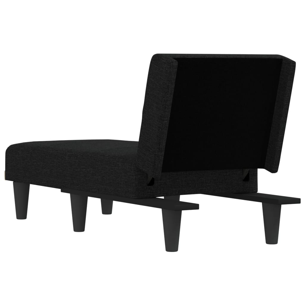 Chaise Longue Stof Zwart