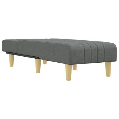 Chaise Longue Stof Donkergrijs