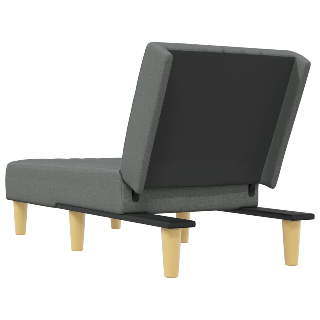 Chaise Longue Stof Donkergrijs