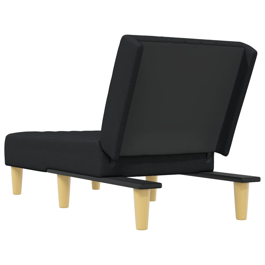 Chaise Longue Stof Zwart