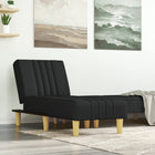 Chaise Longue Stof Zwart