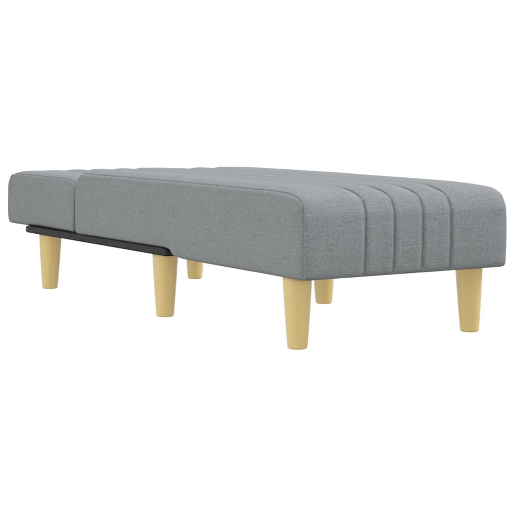 Chaise Longue Stof Lichtgrijs