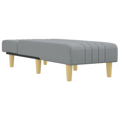 Chaise Longue Stof Lichtgrijs