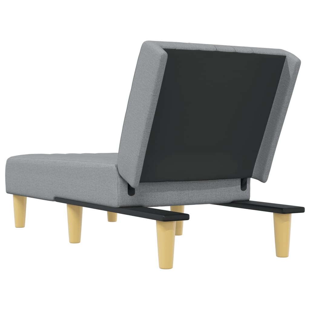 Chaise Longue Stof Lichtgrijs