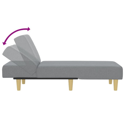Chaise Longue Stof Lichtgrijs