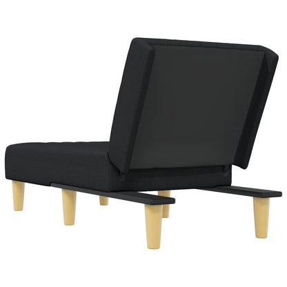 Chaise Longue Stof Zwart