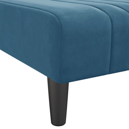 Chaise Longue Fluweel Blauw
