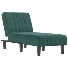 Chaise Longue Fluweel Donkergroen