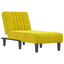 Chaise Longue Fluweel Geel