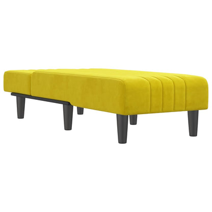 Chaise Longue Fluweel Geel
