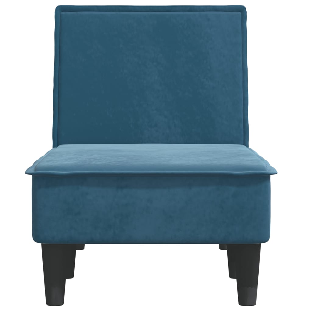 Chaise Longue Fluweel Blauw