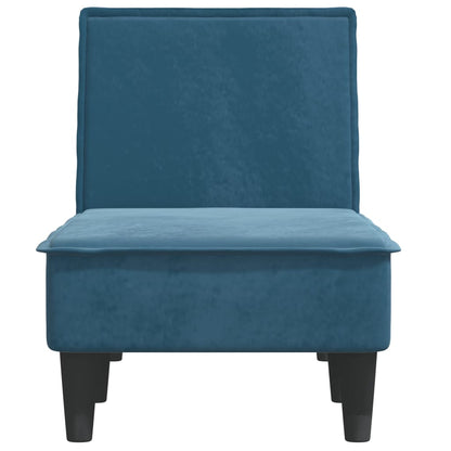 Chaise Longue Fluweel Blauw