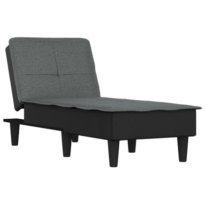 Chaise Longue Stof Donkergrijs