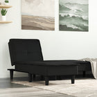 Chaise Longue Stof Zwart