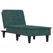 Chaise longue fluweel donkergroen Donkergroen