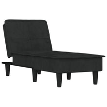 Chaise Longue Fluweel Zwart