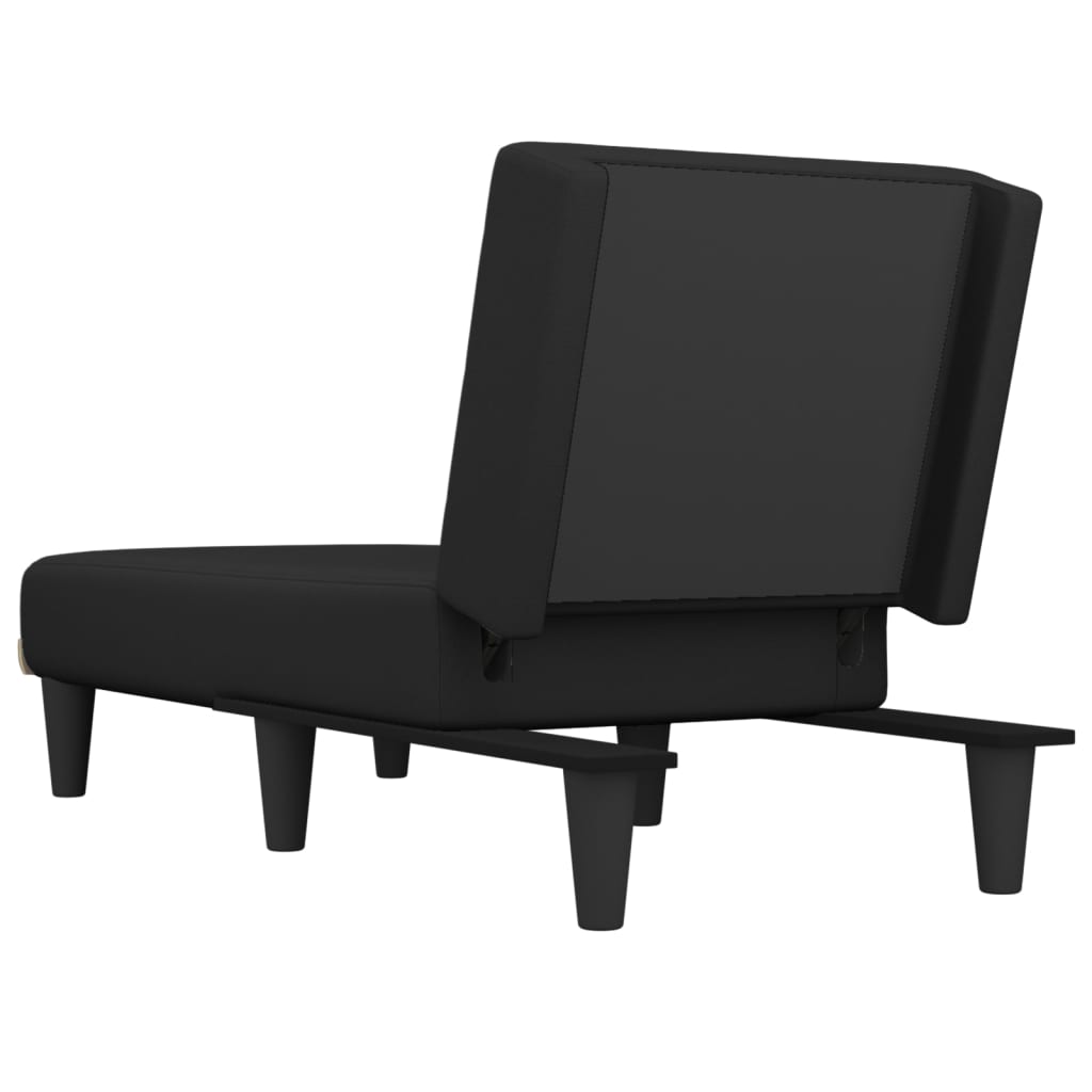 Chaise Longue Stof Zwart