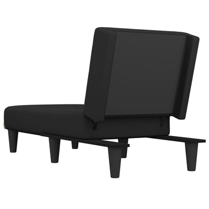 Chaise Longue Stof Zwart