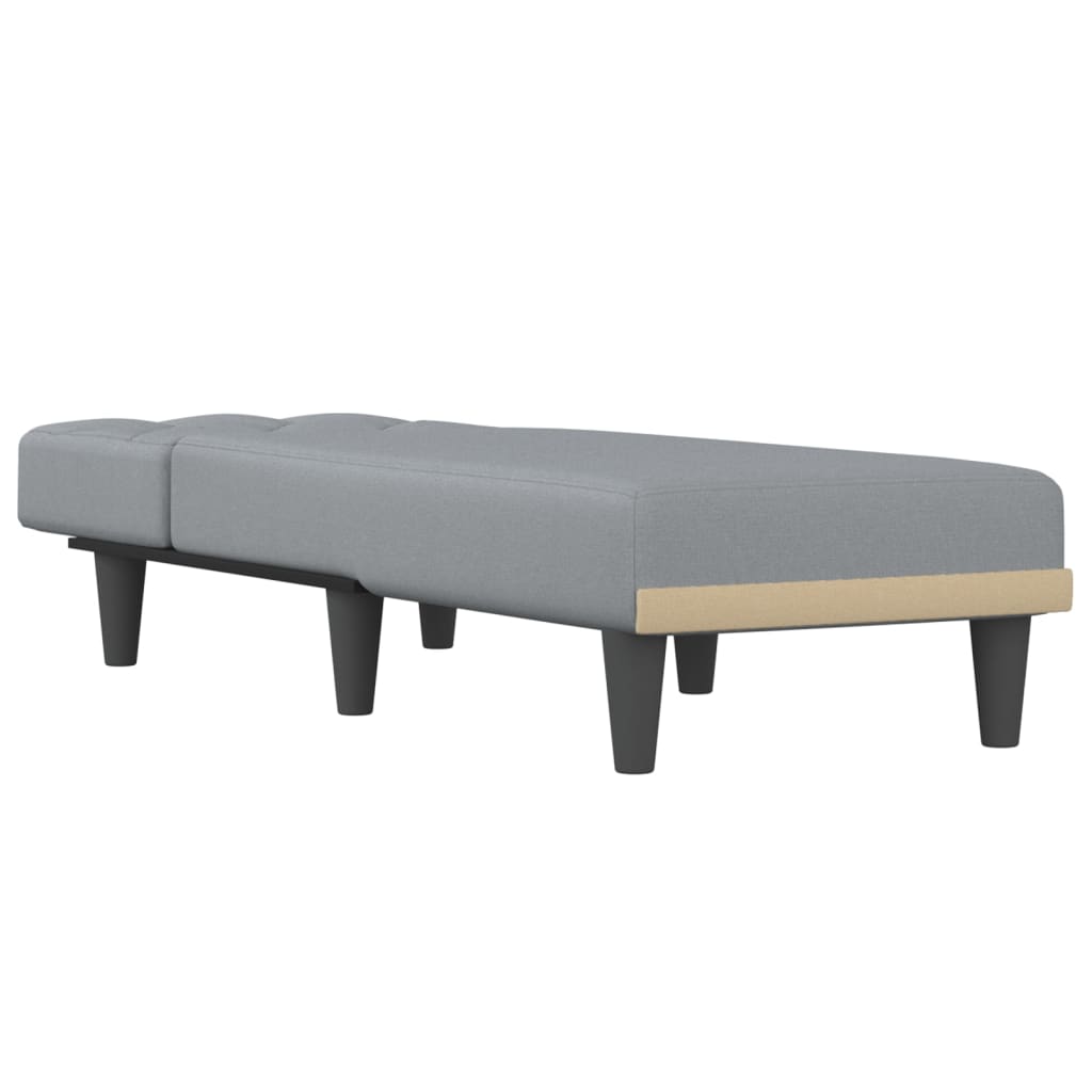 Chaise Longue Stof Lichtgrijs