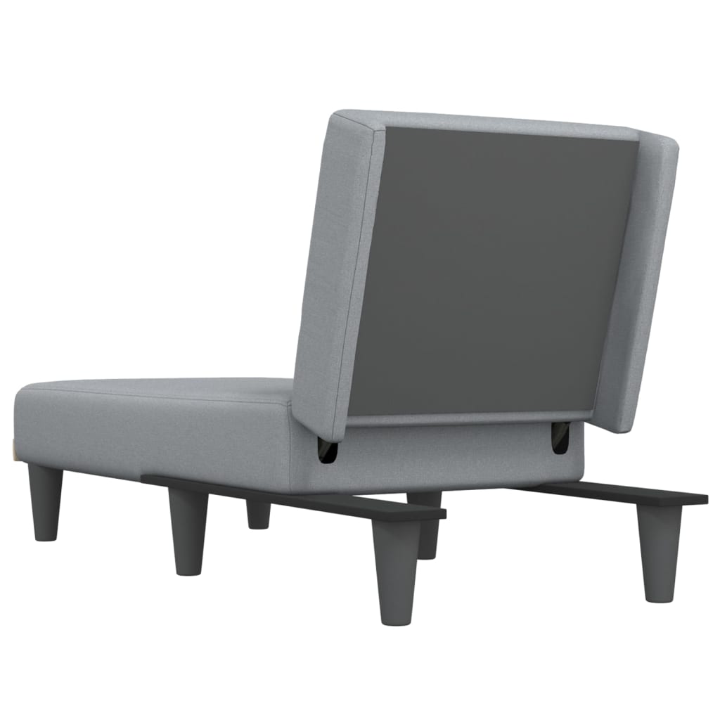 Chaise Longue Stof Lichtgrijs