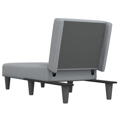 Chaise Longue Stof Lichtgrijs