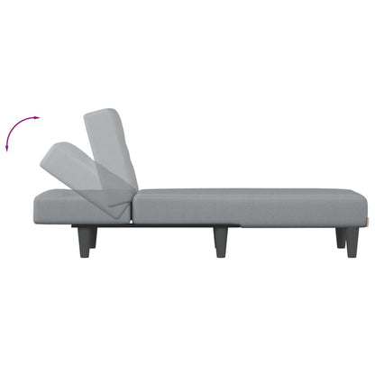 Chaise Longue Stof Lichtgrijs