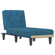Chaise longue fluweel blauw Blauw