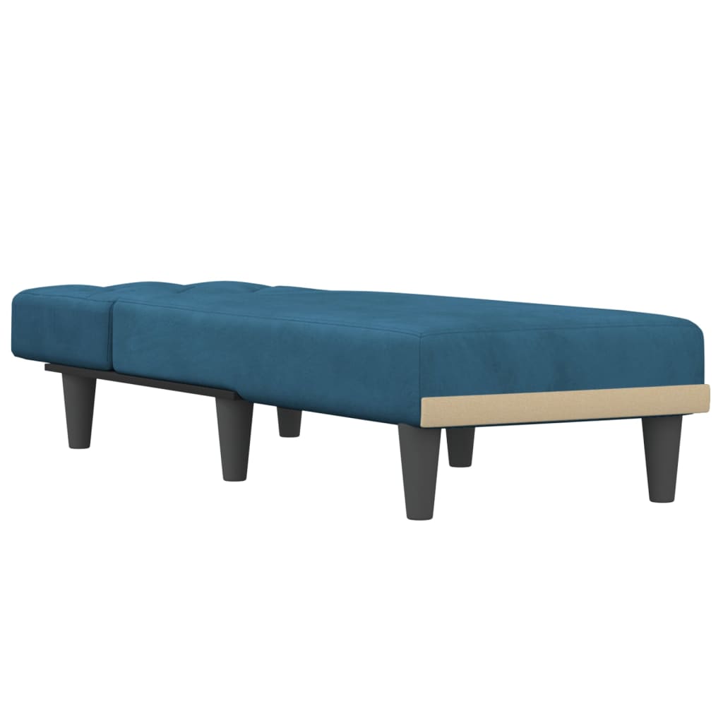 Chaise longue fluweel blauw Blauw