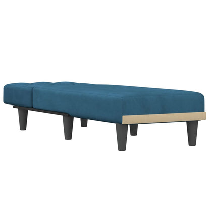Chaise longue fluweel blauw Blauw