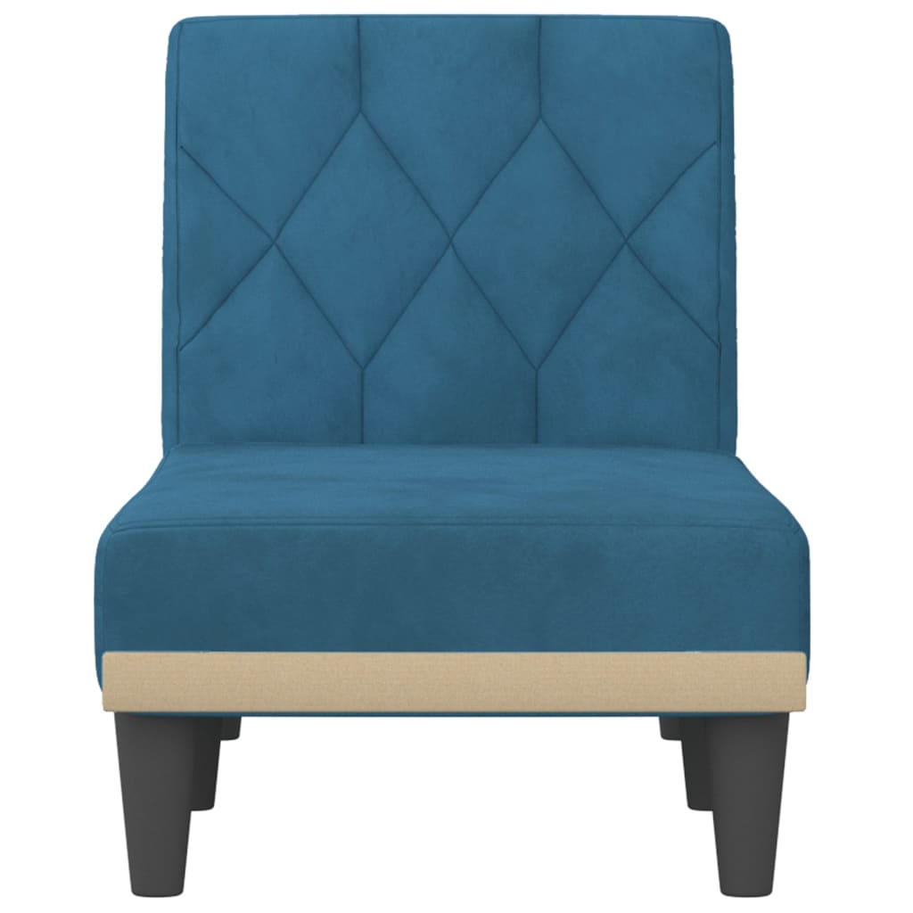 Chaise longue fluweel blauw Blauw