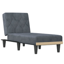 Chaise Longue Fluweel Donkergrijs
