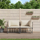 Hoekbanken Sectioneel Met Kussens 2 St Poly Rattan Beige Hoekbank (2 st)