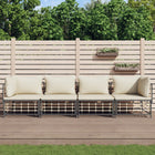 Loungeset 4-delig poly rattan antraciet