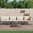 5-Delige Loungeset Met Kussens Poly Rattan Antracietkleurig