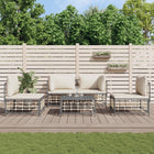 Loungeset 5-delig poly rattan antraciet