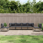 6-Delige Loungeset Met Kussens Poly Rattan Antracietkleurig