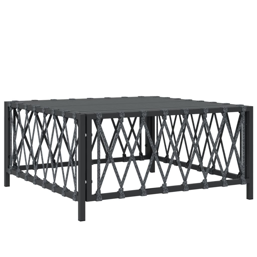 3-Delige Loungeset Met Kussens Staal Kleurig Antraciet 2x hoek + Tafel