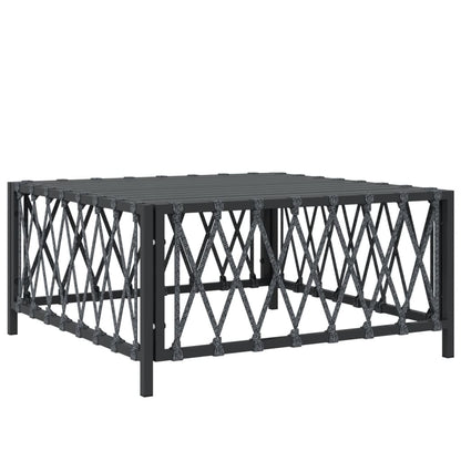 3-Delige Loungeset Met Kussens Staal Kleurig Antraciet 2x hoek + Tafel