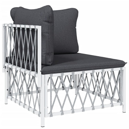 4-Delige Loungeset Met Kussens Staal 1