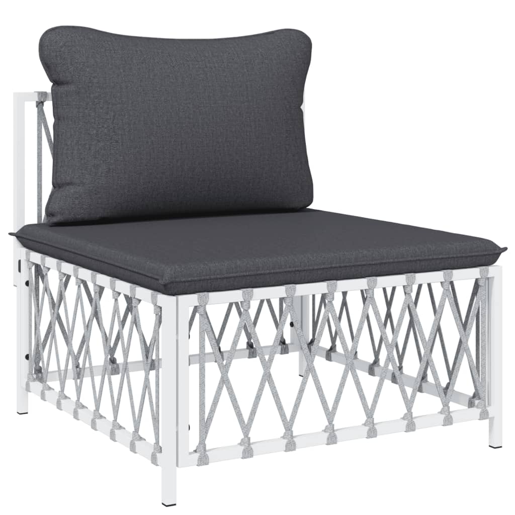 4-Delige Loungeset Met Kussens Staal 1