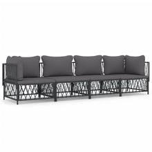 4-Delige Loungeset Met Kussens Staal Kleurig 1