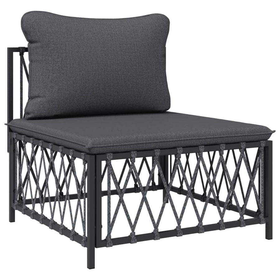 4-Delige Loungeset Met Kussens Staal Kleurig 1