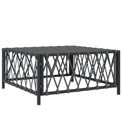 5-Delige Loungeset Met Kussens Staal Kleurig Antraciet 4x hoek + Tafel