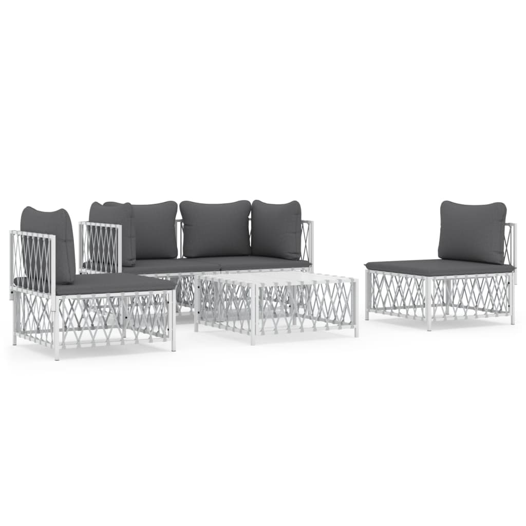 5-Delige Loungeset Met Kussens Staal 1