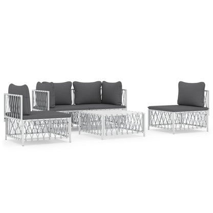 5-Delige Loungeset Met Kussens Staal 1
