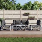 5-Piece Lounge Set with Cushions Steel 1