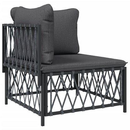 5-Delige Loungeset Met Kussens Staal Kleurig 1