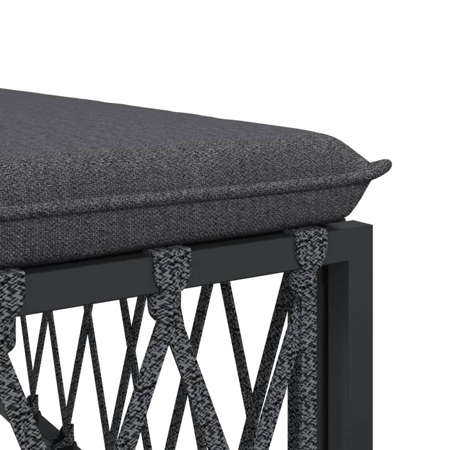 6-Delige Loungeset Met Kussens Staal Kleurig 1