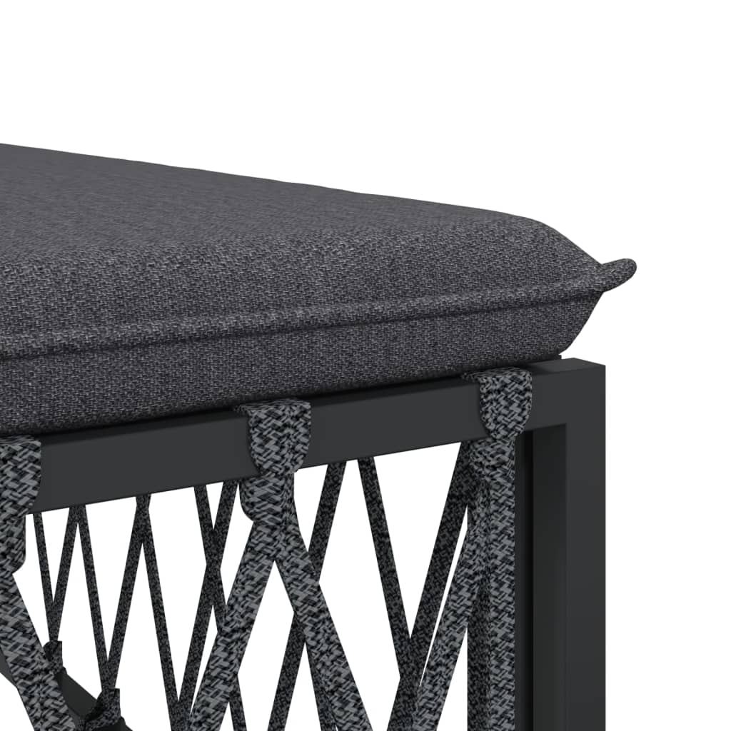 4-Delige Loungeset Met Kussens Staal Kleurig 1